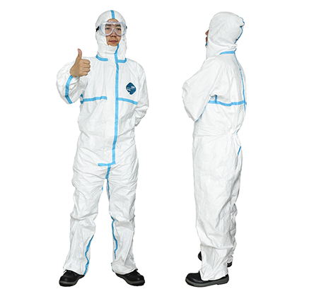 杜邦TYVEK膠條連體全身防化隔離防靜電防護(hù)服