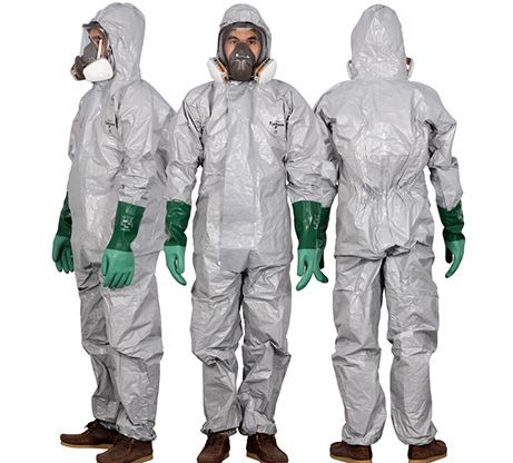 杜邦Tychem F級防酸堿防護(hù)服化工有機溶劑隔離防化服